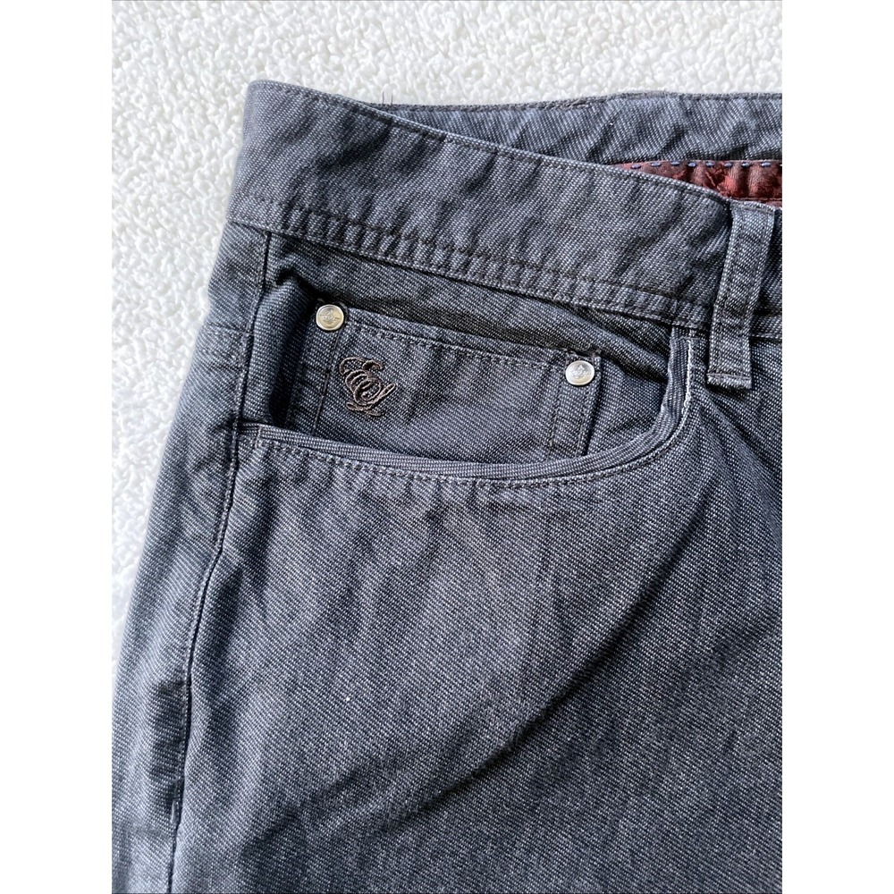 English Laundry Mens 38x32 Pants Charcoal Grey Straight Leg Stretch Cotton Prep - Picture 9 of 16